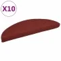 Alfombrilla autoadhesiva de escalera 10 uds 56x17x3 cm roja de vidaXL, Alfombrillas para escalones - Ref: Foro24-149683, Prec...