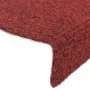 Alfombrilla autoadhesiva de escalera 10 uds 56x17x3 cm roja de vidaXL, Alfombrillas para escalones - Ref: Foro24-149683, Prec...