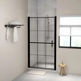 Black tempered glass shower door 100x178 cm by vidaXL, shower doors - Ref: Foro24-148889, Price: 187,70 €, Discount: %