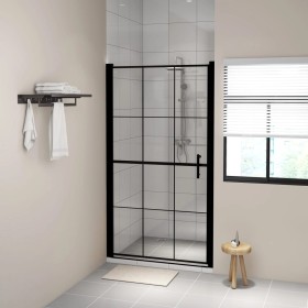 Puerta de ducha de vidrio templado negro 100x178 cm de vidaXL, Puertas de ducha - Ref: Foro24-148889, Precio: 190,70 €, Descu...