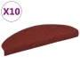 Alfombrilla autoadhesiva de escalera 10 uds 65x21x4 cm roja de vidaXL, Alfombrillas para escalones - Ref: Foro24-149707, Prec...