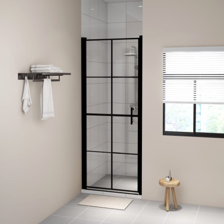 Puertas de ducha de vidrio templado negro 81x195 cm de vidaXL, Puertas de ducha - Ref: Foro24-148890, Precio: 208,60 €, Descu...