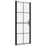 Puertas de ducha de vidrio templado negro 81x195 cm de vidaXL, Puertas de ducha - Ref: Foro24-148890, Precio: 212,74 €, Descu...