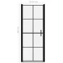 Puertas de ducha de vidrio templado negro 81x195 cm de vidaXL, Puertas de ducha - Ref: Foro24-148890, Precio: 212,74 €, Descu...