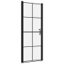 Puerta de ducha de vidrio templado negro 91x195 cm de vidaXL, Puertas de ducha - Ref: Foro24-148891, Precio: 213,79 €, Descue...