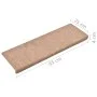 Alfombrillas de escalera 10 unidades marrón 65x21x4 cm de vidaXL, Alfombrillas para escalones - Ref: Foro24-149723, Precio: 3...