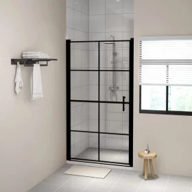 Puertas de ducha de vidrio templado negro 100x178 cm by vidaXL, shower doors - Ref: Foro24-148892, Price: 192,26 €, Discount: %