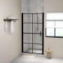 Puertas de ducha de vidrio templado negro 100x178 cm de vidaXL, Puertas de ducha - Ref: Foro24-148892, Precio: 190,36 €, Desc...