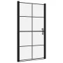 Puertas de ducha de vidrio templado negro 100x178 cm de vidaXL, Puertas de ducha - Ref: Foro24-148892, Precio: 192,26 €, Desc...