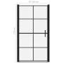 Puertas de ducha de vidrio templado negro 100x178 cm de vidaXL, Puertas de ducha - Ref: Foro24-148892, Precio: 192,26 €, Desc...