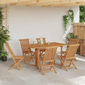 Conjunto de Comedor de Jardín 7 pcs Marrón en Sillas de jardín | Comprar online en Foru.es