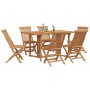 Conjunto de Comedor de Jardín 7 pcs Marrón en Sillas de jardín | Comprar online en Foru.es