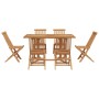 Conjunto de Comedor de Jardín 7 pcs Marrón en Sillas de jardín | Comprar online en Foru.es