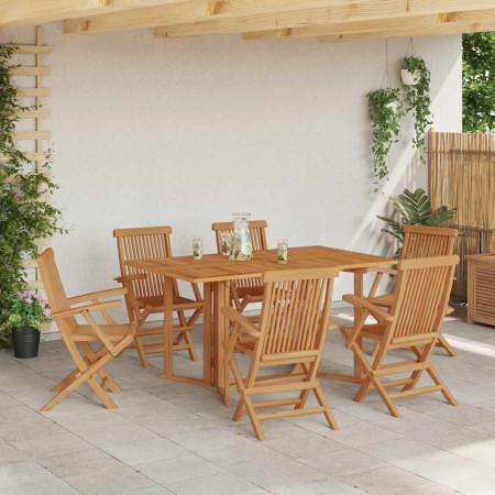 Conjunto de Comedor de Jardín 7 pcs Marrón en Sillas de jardín | Comprar online en Foru.es