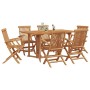 Conjunto de Comedor de Jardín 7 pcs Marrón en Sillas de jardín | Comprar online en Foru.es