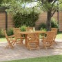 Conjunto de Comedor de Jardín 7 pcs Marrón en Sillas de jardín | Comprar online en Foru.es