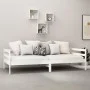 Sofá cama con colchón madera de pino maciza blanco 90x200 cm de vidaXL, Camas y somieres - Ref: Foro24-3083560, Precio: 294,4...