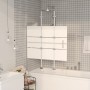 Mampara de ducha plegable ESG blanco 100x140 cm de vidaXL, Puertas de ducha - Ref: Foro24-150738, Precio: 150,55 €, Descuento: %