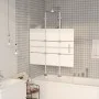 Mampara de ducha plegable ESG blanco 100x140 cm de vidaXL, Puertas de ducha - Ref: Foro24-150738, Precio: 148,09 €, Descuento: %