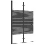Mampara de ducha plegable ESG negro 80x140 cm de vidaXL, Puertas de ducha - Ref: Foro24-150740, Precio: 122,06 €, Descuento: %
