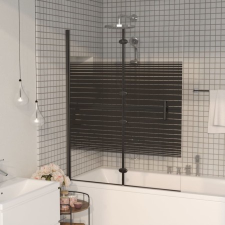Mampara de ducha plegable ESG negro 100x140 cm de vidaXL, Puertas de ducha - Ref: Foro24-150741, Precio: 144,55 €, Descuento: %