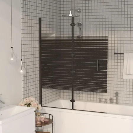 Mampara de ducha plegable ESG negro 120x140 cm de vidaXL, Puertas de ducha - Ref: Foro24-150742, Precio: 151,56 €, Descuento: %