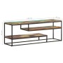 Mueble para TV de madera maciza reciclada 130x30x45 cm de vidaXL, Muebles TV - Ref: Foro24-321624, Precio: 94,31 €, Descuento: %