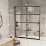 Mampara de ducha plegable ESG negro 120x140 cm de vidaXL, Puertas de ducha - Ref: Foro24-150745, Precio: 161,34 €, Descuento: %