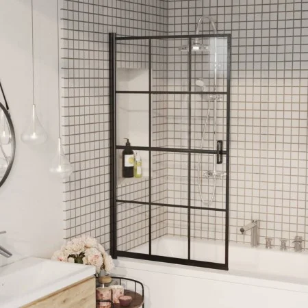 Mampara de ducha ESG negro 80x140 cm de vidaXL, Puertas de ducha - Ref: Foro24-150746, Precio: 148,23 €, Descuento: %