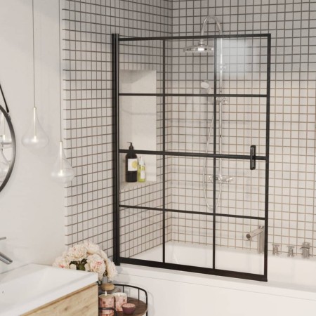 Mampara de ducha ESG negro 100x140 cm de vidaXL, Puertas de ducha - Ref: Foro24-150747, Precio: 147,16 €, Descuento: %