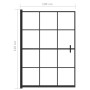 Mampara de ducha ESG negro 100x140 cm de vidaXL, Puertas de ducha - Ref: Foro24-150747, Precio: 147,16 €, Descuento: %