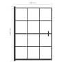 Mampara de ducha ESG negro 100x140 cm de vidaXL, Puertas de ducha - Ref: Foro24-150747, Precio: 150,42 €, Descuento: %