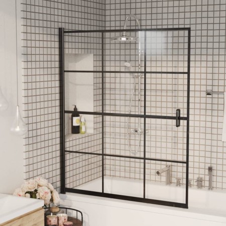 Mampara de ducha ESG negro 116x140 cm de vidaXL, Puertas de ducha - Ref: Foro24-150748, Precio: 137,40 €, Descuento: %