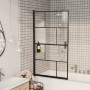 Mampara de ducha ESG negro 80x140 cm de vidaXL, Puertas de ducha - Ref: Foro24-150749, Precio: 130,34 €, Descuento: %