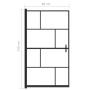 Mampara de ducha ESG negro 80x140 cm de vidaXL, Puertas de ducha - Ref: Foro24-150749, Precio: 130,34 €, Descuento: %