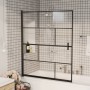 Mampara de ducha ESG negro 116x140 cm de vidaXL, Puertas de ducha - Ref: Foro24-150751, Precio: 145,81 €, Descuento: %