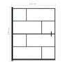 Mampara de ducha ESG negro 116x140 cm de vidaXL, Puertas de ducha - Ref: Foro24-150751, Precio: 145,81 €, Descuento: %