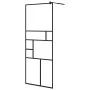 Accessible shower screen clear ESG glass black 80x195 cm by vidaXL, Shower walls and screens - Ref: Foro24-150752, Price: 157...