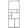 Accessible shower screen clear ESG glass black 80x195 cm by vidaXL, Shower walls and screens - Ref: Foro24-150752, Price: 157...