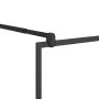 Accessible shower screen clear ESG glass black 80x195 cm by vidaXL, Shower walls and screens - Ref: Foro24-150752, Price: 157...