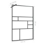 Mampara ducha accesible vidrio ESG transparente negro 115x195cm de vidaXL, Paredes y mamparas de ducha - Ref: Foro24-150755, ...
