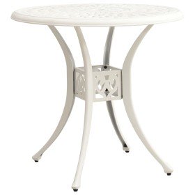 Mesa de jardín aluminio fundido blanca 78x78x72 cm en Mesas de jardín | Comprar online en Foru.es