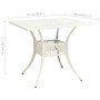 Mesa de jardín aluminio fundido blanco 90x90x73 cm en Mesas de jardín | Comprar online en Foru.es