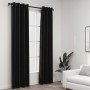 Cortina opaca con ojales look lino 2 pzas antracita 140x225 cm de vidaXL, Cortinas y visillos - Ref: Foro24-321161, Precio: 4...