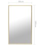 Espejo dorado 100x60 cm de vidaXL, Espejos - Ref: Foro24-322749, Precio: 74,92 €, Descuento: %