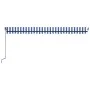 Toldo manual retráctil con LED azul y blanco 500x300 cm de vidaXL, Toldos - Ref: Foro24-3069141, Precio: 621,44 €, Descuento: %