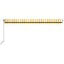 Toldo retráctil manual con luz LED amarillo y blanco 500x300 cm de vidaXL, Toldos - Ref: Foro24-3069143, Precio: 633,46 €, De...