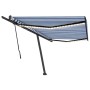 Toldo manual retráctil con LED azul y blanco 500x300 cm de vidaXL, Toldos - Ref: Foro24-3069781, Precio: 528,38 €, Descuento: %