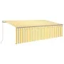 Toldo retráctil manual persiana y LED amarillo y blanco 5x3 m de vidaXL, Toldos - Ref: Foro24-3069463, Precio: 444,75 €, Desc...