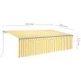 Toldo retráctil manual persiana y LED amarillo y blanco 5x3 m de vidaXL, Toldos - Ref: Foro24-3069463, Precio: 444,75 €, Desc...